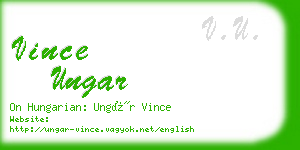 vince ungar business card